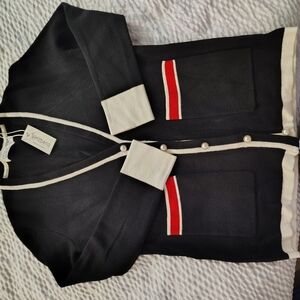 Vince Women's Black V-Neck Cardigan